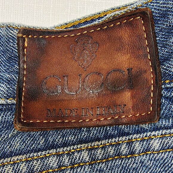 GUCCI 38X29 MEDIUM WASH DENIM JEANS - Picture 5 of 6